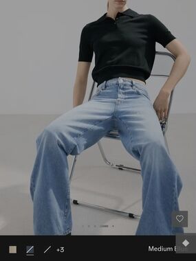 Mango DANILLA Wide Leg Light Blue Women's Jeans
